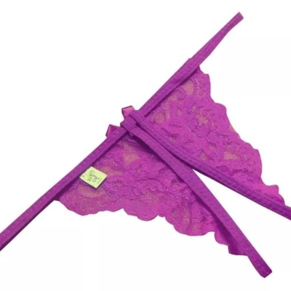 [1] NEW Sexy Crotchless Panties Small Frilly Croth Less Open gstring underwear - Picture 2 of 2